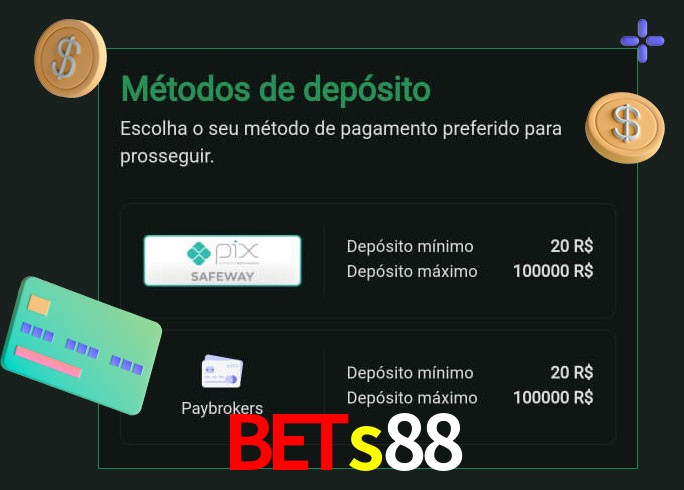 O cassino bets88 oferece uma grande variedade de métodos de pagamento